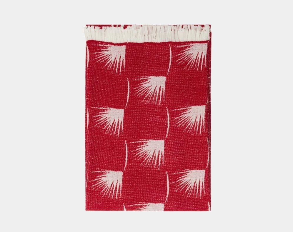 Žakárový vlněný pléd EDEUM RED - K3 - perdonahome