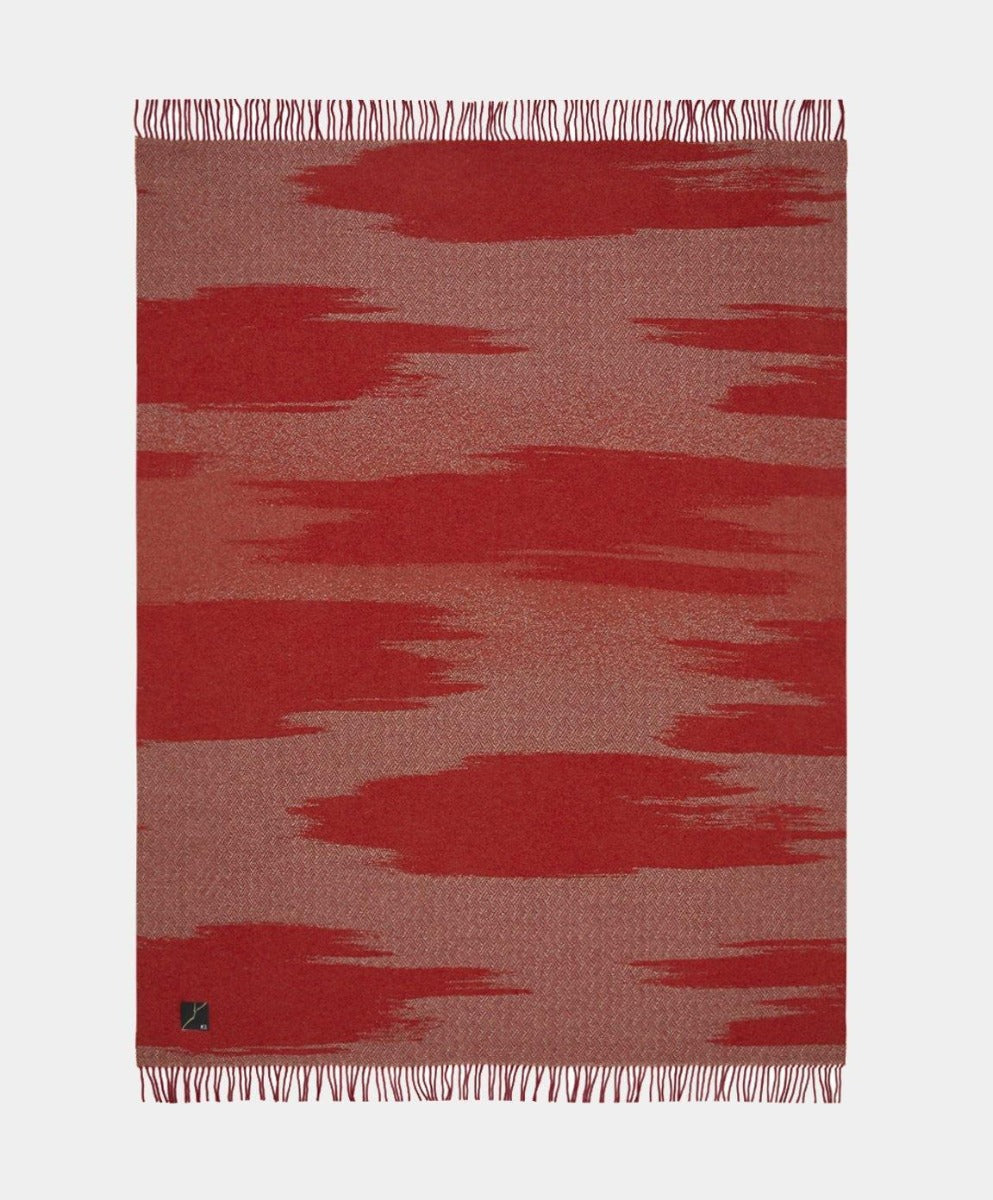 Žakárový vlněný pléd KAMI RED - K3 - perdonahome