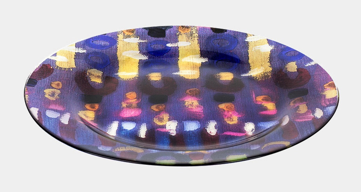 Barevné skleněné talíře - sada 4 ks - Le Botteghe su Gologone - perdonahome