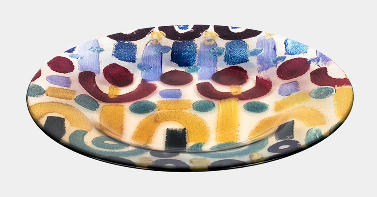 Barevné skleněné talíře - sada 4 ks - Le Botteghe su Gologone - perdonahome