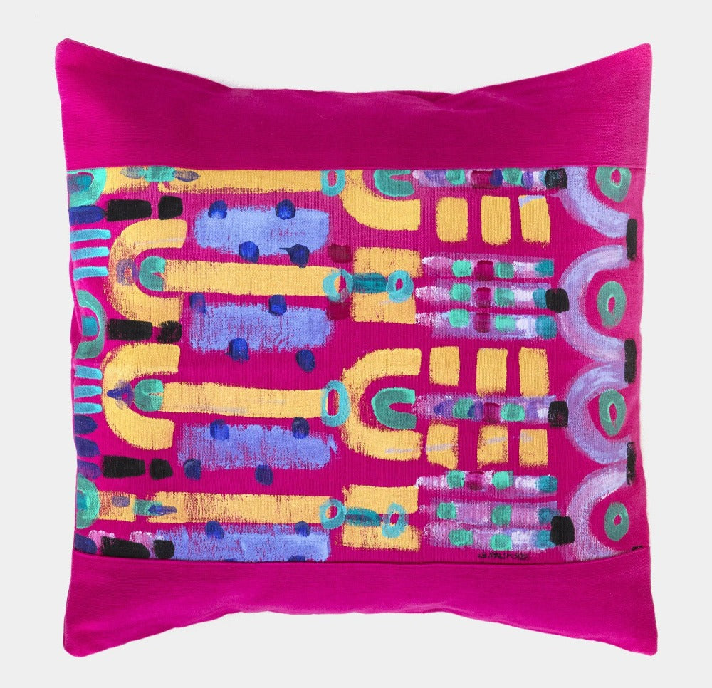 LE BOTTEGHE SU GOLOGONE Polštář ručně malovaný