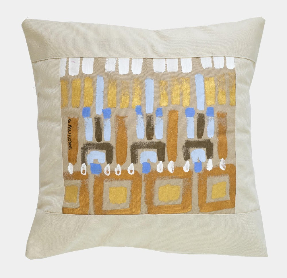 LE BOTTEGHE SU GOLOGONE Polštář ručně malovaný