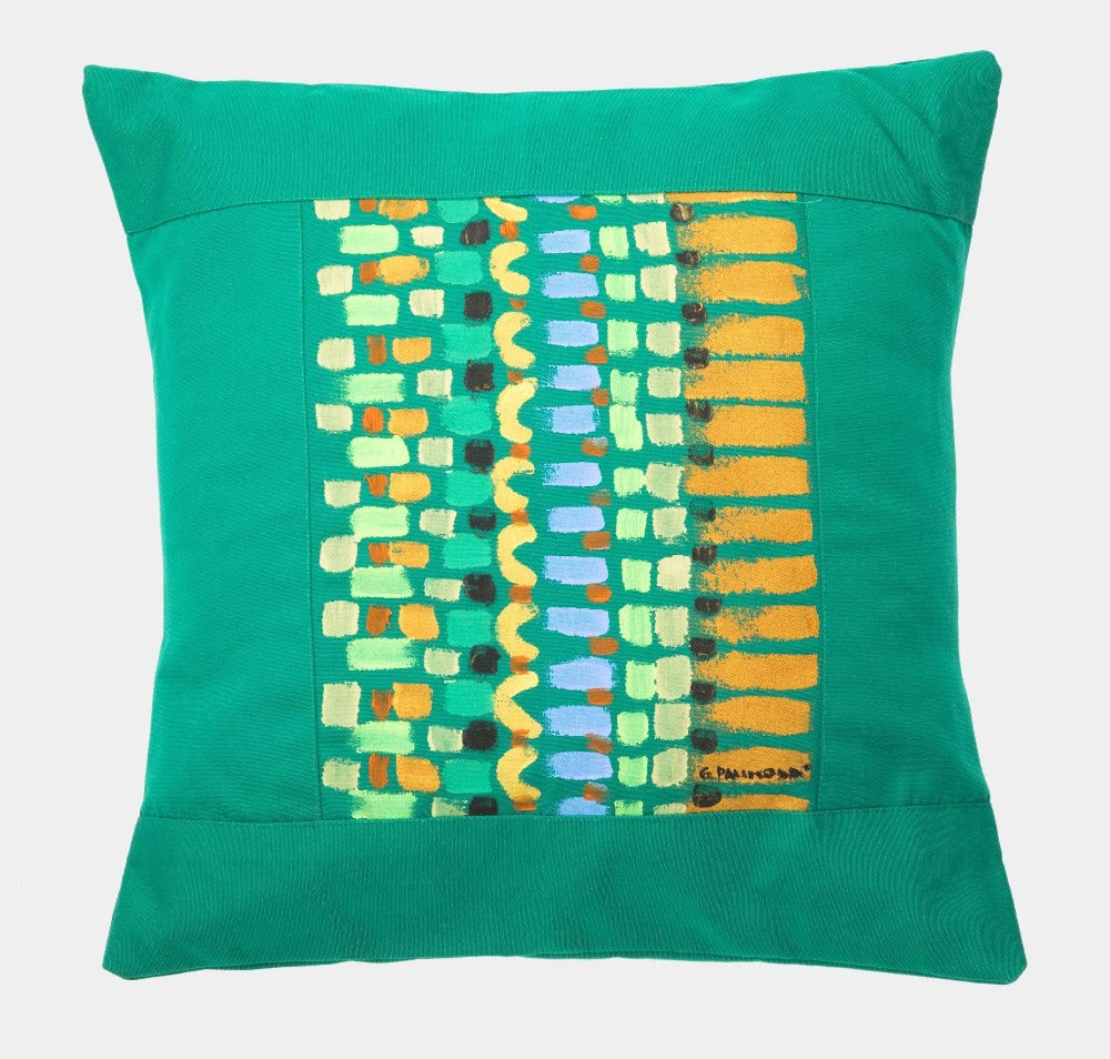 LE BOTTEGHE SU GOLOGONE Polštář ručně malovaný