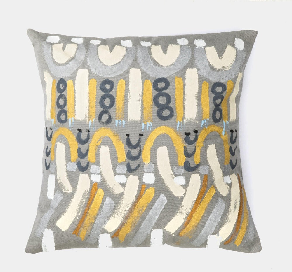 LE BOTTEGHE SU GOLOGONE Polštář ručně malovaný