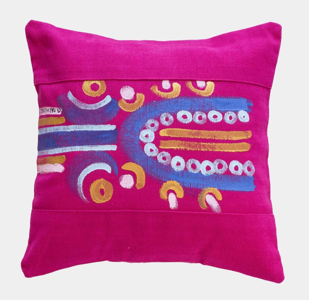 LE BOTTEGHE SU GOLOGONE Polštář ručně malovaný