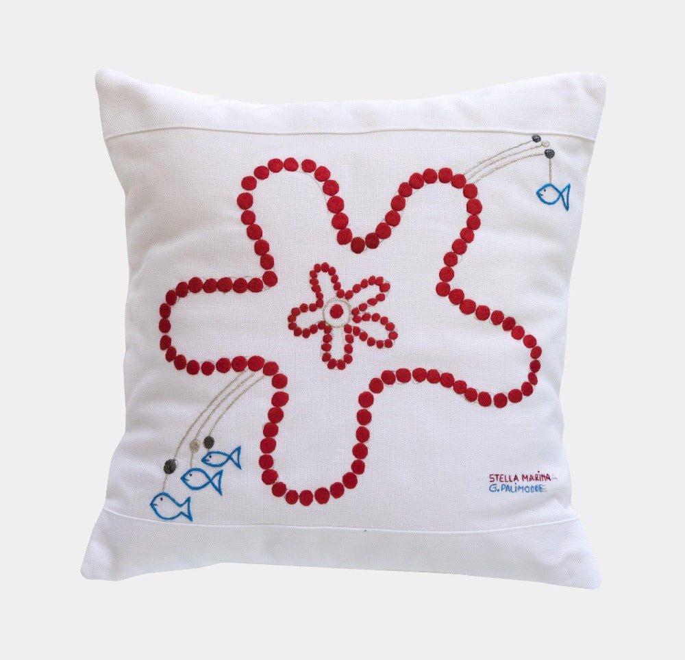 Vyšívaný polštářek MOŘSKÁ HVĚZDICE #10 - Le Botteghe su Gologone - perdonahome