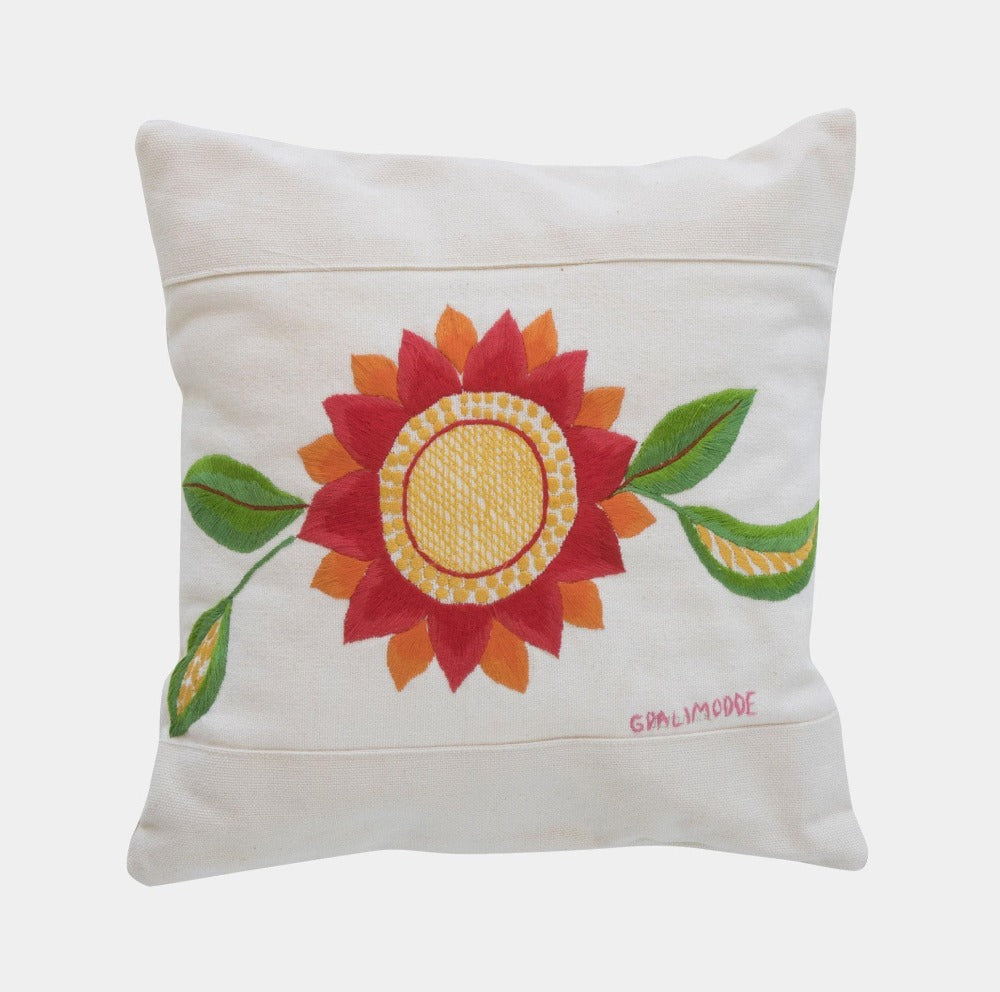 Vyšívaný polštářek SLUNEČNICE #6 - Le Botteghe su Gologone - perdonahome