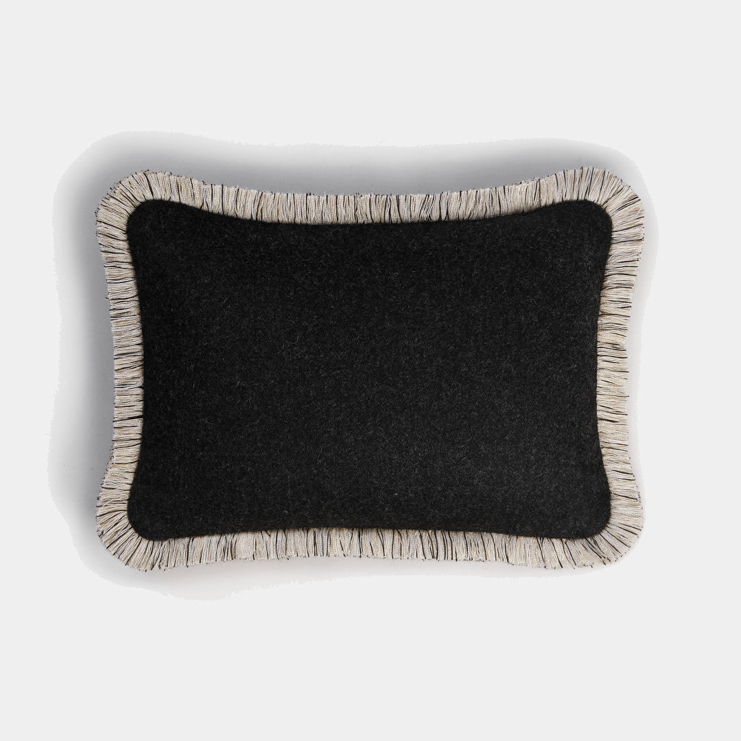 LO DECOR ARCTIC vlněný dekorační polštář BLACK
