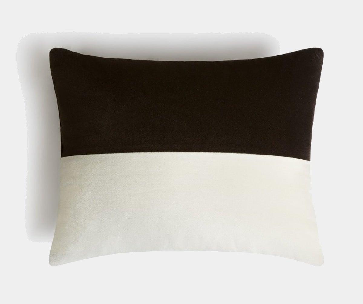 LO DECOR sametový dekorační polštář DOUBLE BLACK AND WHITE