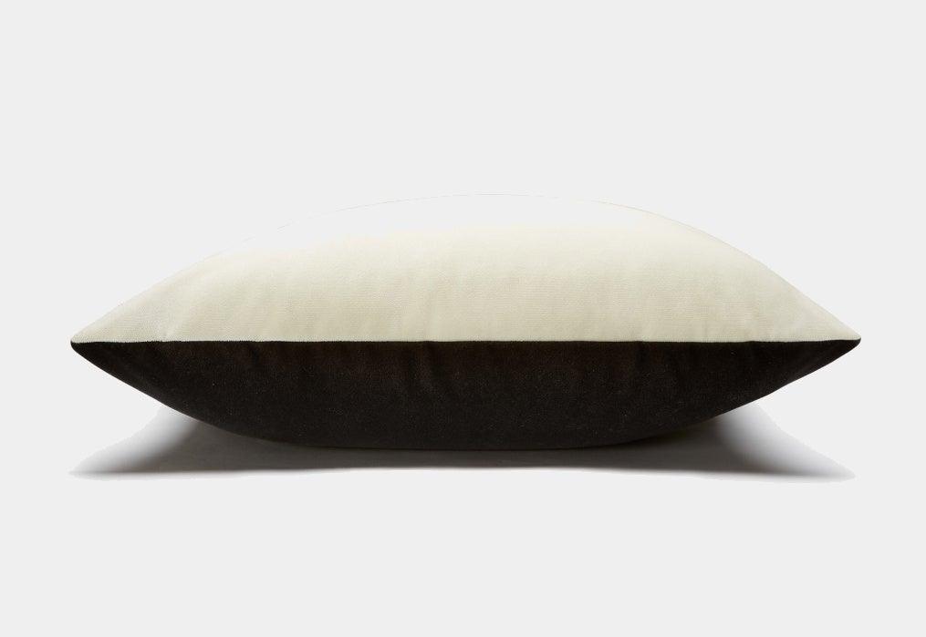 LO DECOR sametový dekorační polštář DOUBLE BLACK AND WHITE