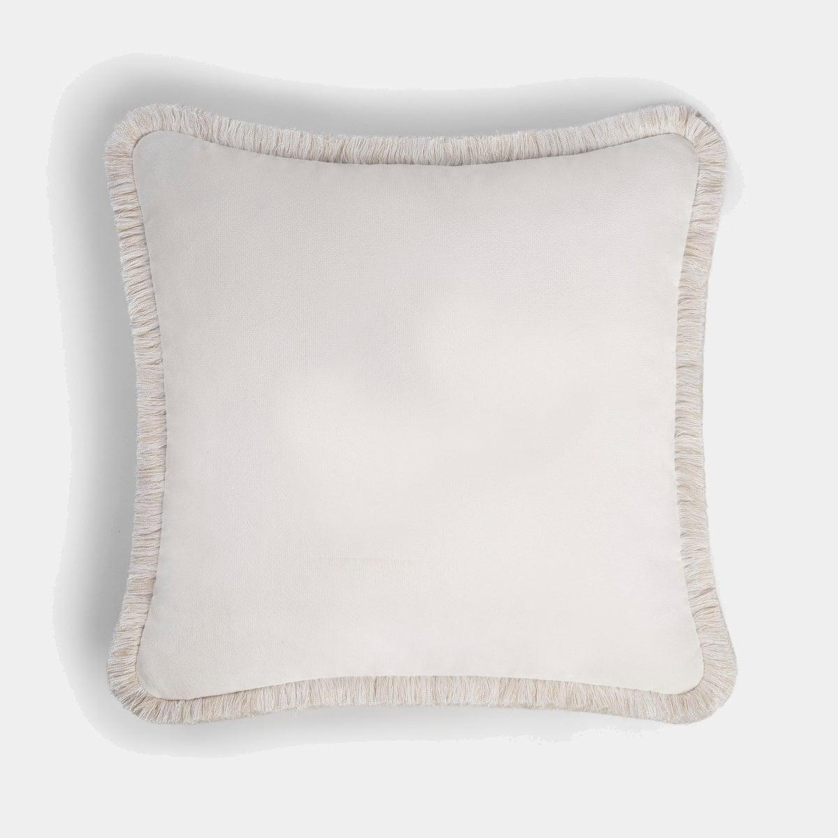 LO DECOR sametový dekorační polštář MERRY CHRISTMAS creme