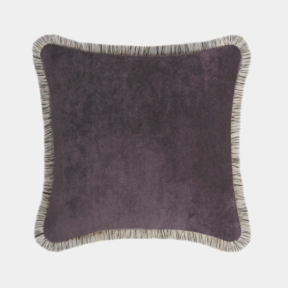 LO DECOR sametový dekorační polštář s třásněmi HAPPY PILLOW