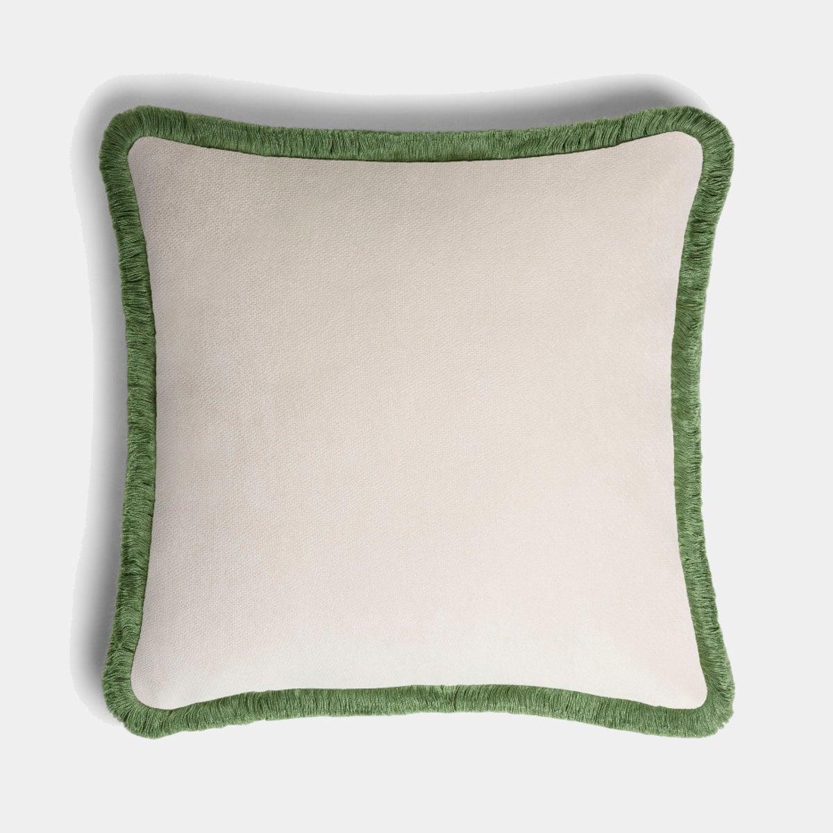 LO DECOR sametový dekorační polštář s třásněmi HAPPY PILLOW