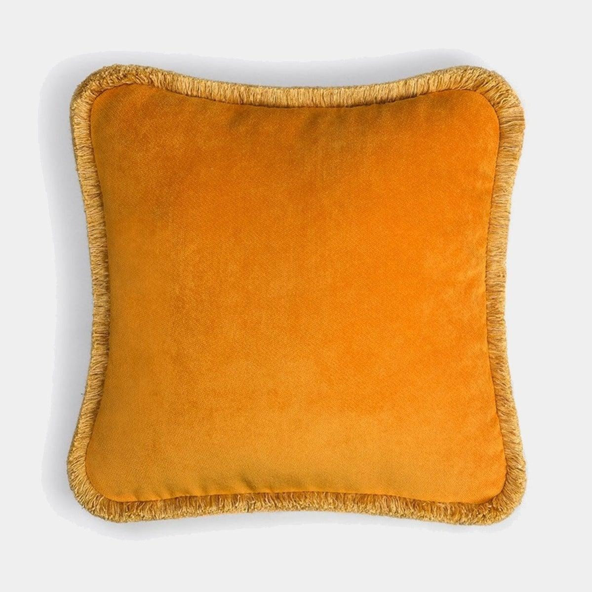 LO DECOR sametový dekorační polštář s třásněmi HAPPY PILLOW