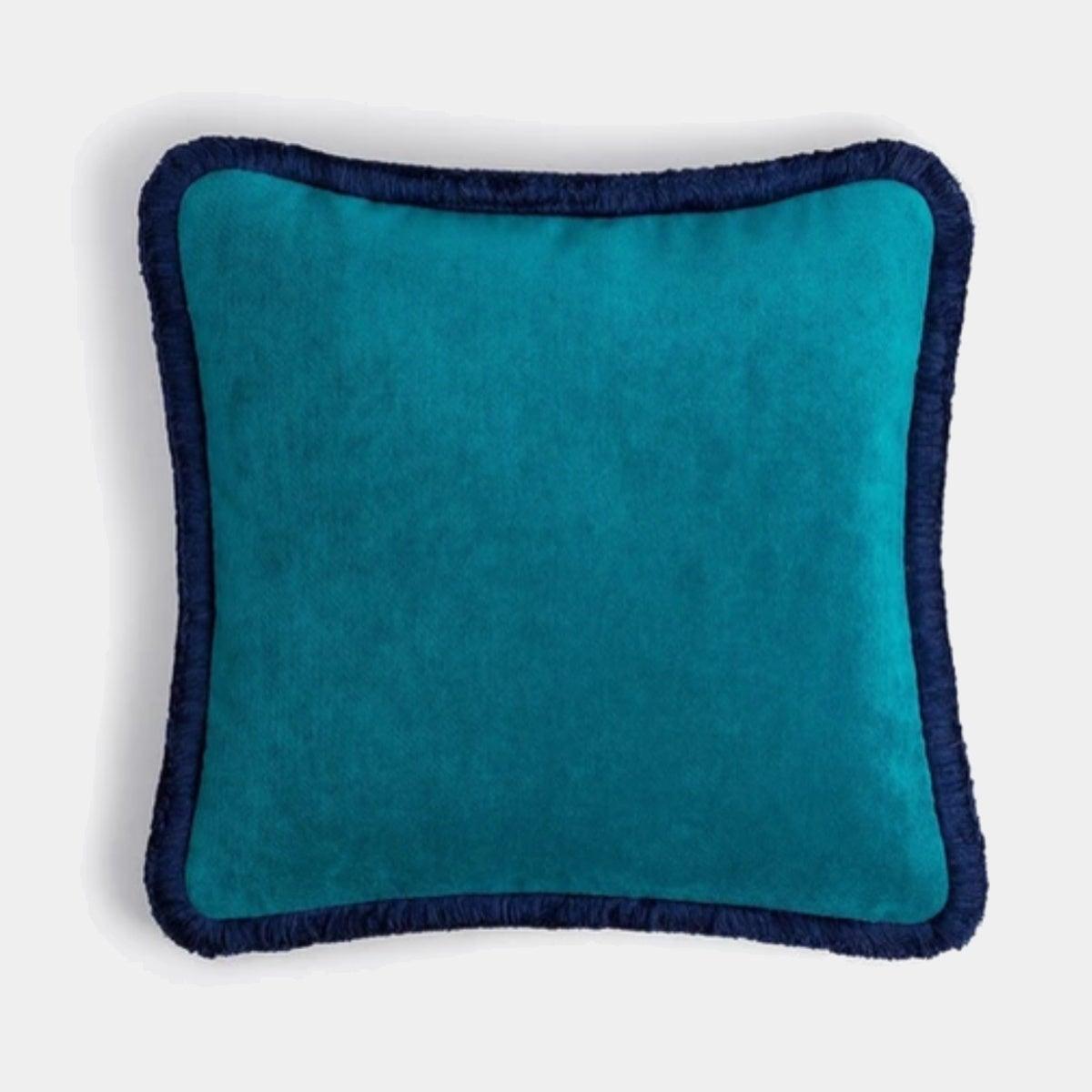 LO DECOR sametový dekorační polštář s třásněmi HAPPY PILLOW