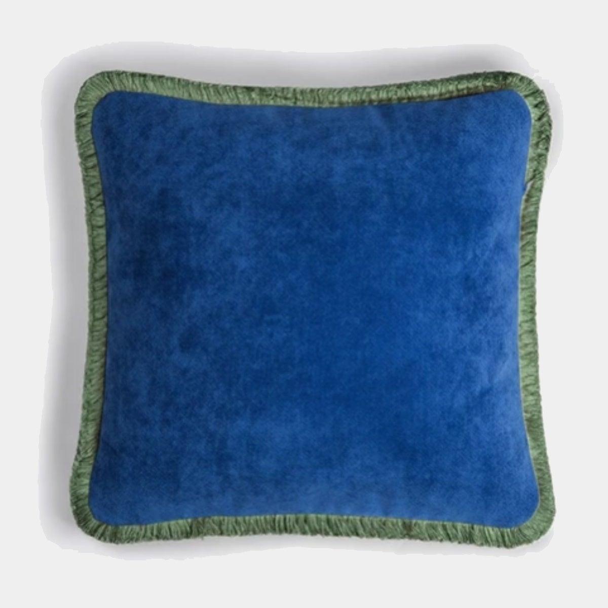 LO DECOR sametový dekorační polštář s třásněmi HAPPY PILLOW