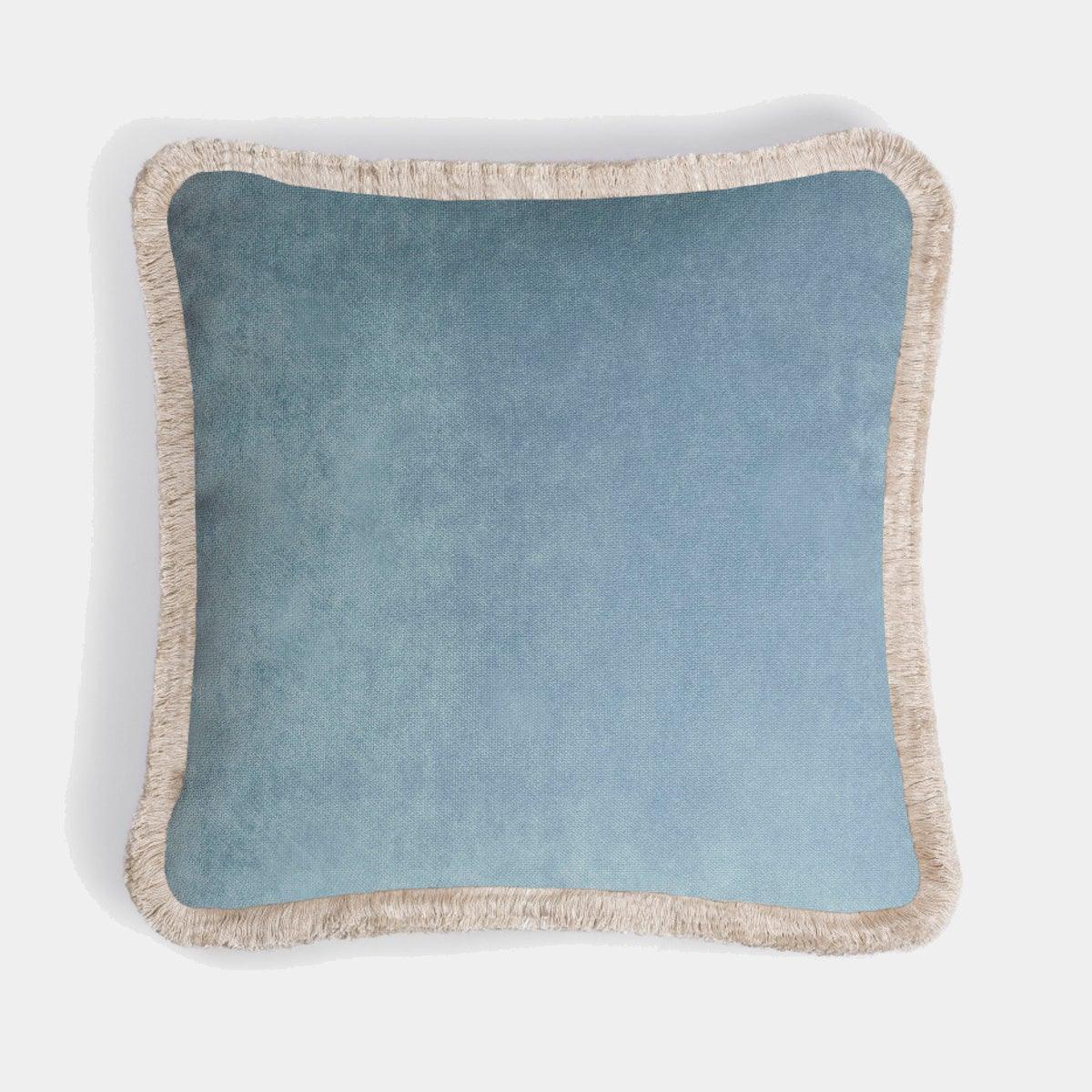 LO DECOR sametový dekorační polštář s třásněmi HAPPY PILLOW