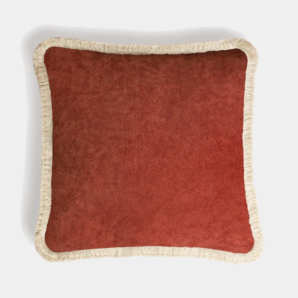 LO DECOR sametový dekorační polštář s třásněmi HAPPY PILLOW