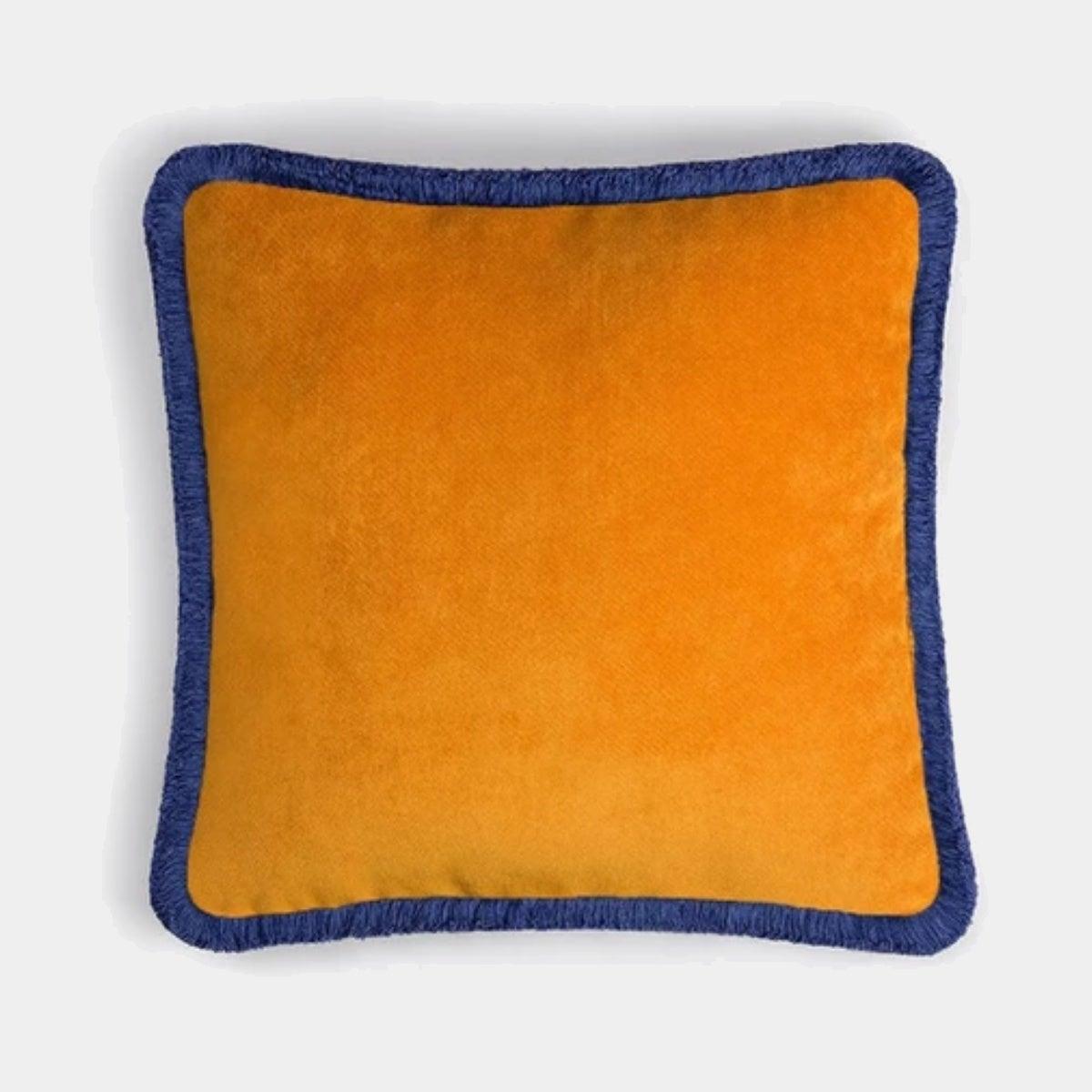 LO DECOR sametový dekorační polštář s třásněmi HAPPY PILLOW