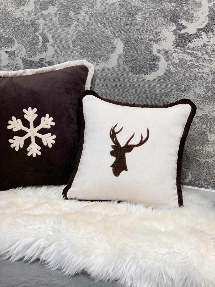 LO DECOR sametový dekorační polštář JELEN beige