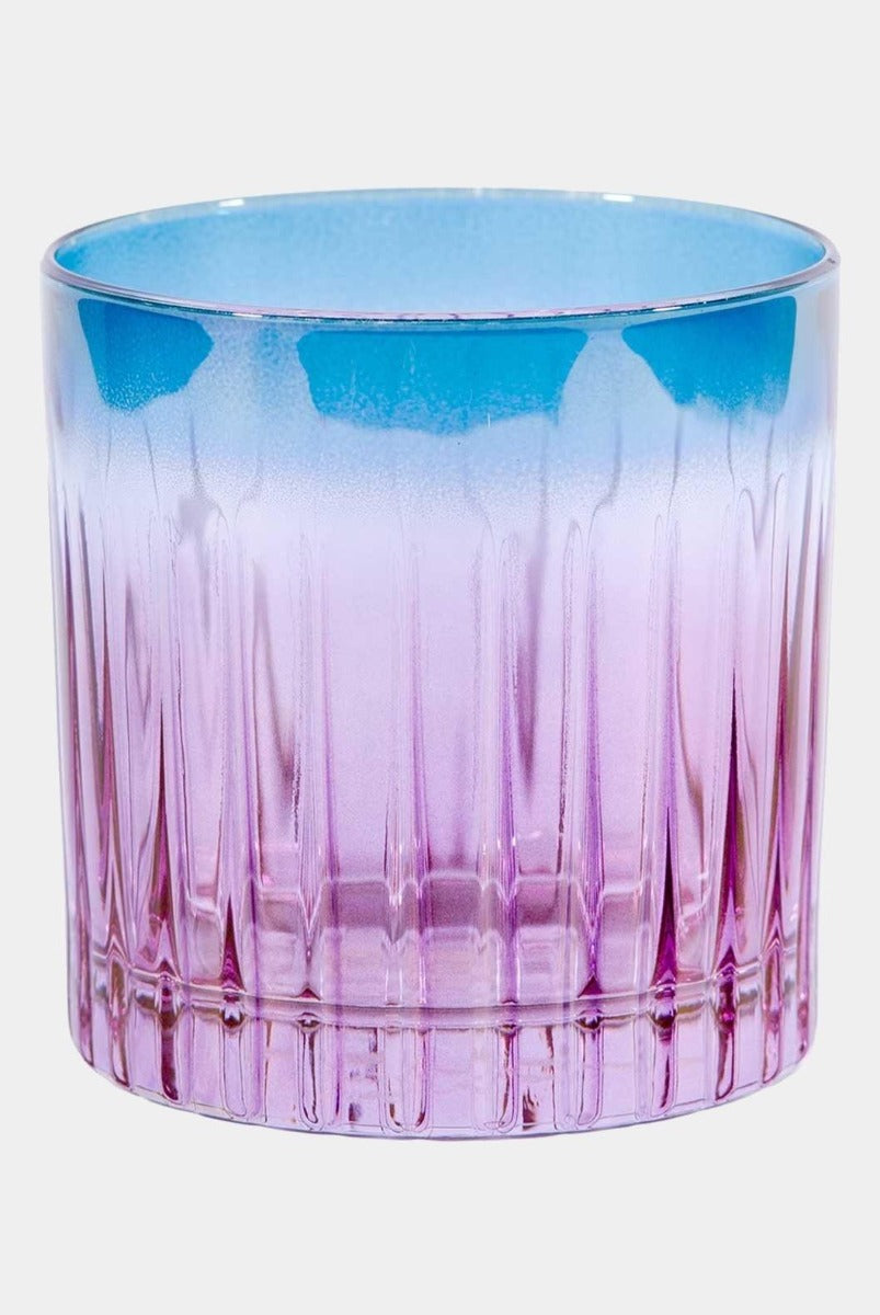 Fialovomodrá sklenice tumbler nízká, 2 ks - Luisa Beccaria - perdonahome