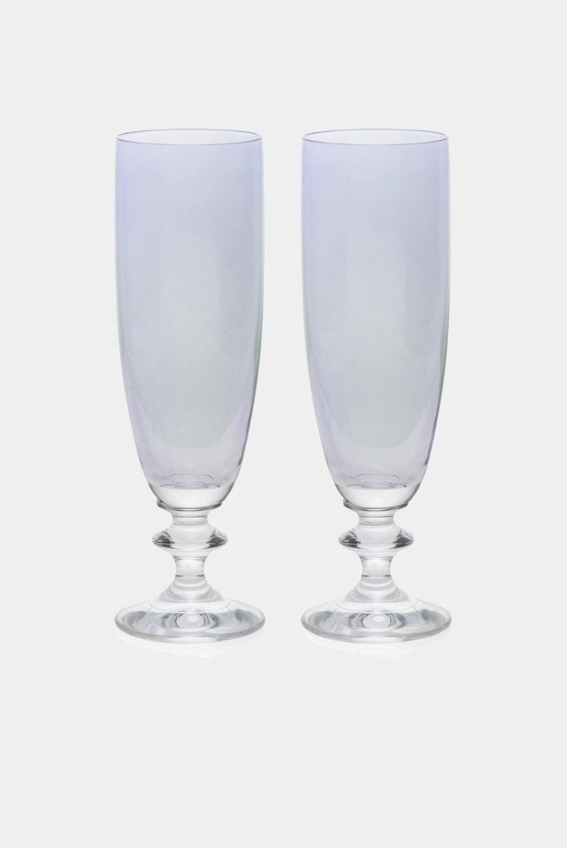 Modrá sklenice ROSY flétna, 2 ks - Luisa Beccaria - perdonahome