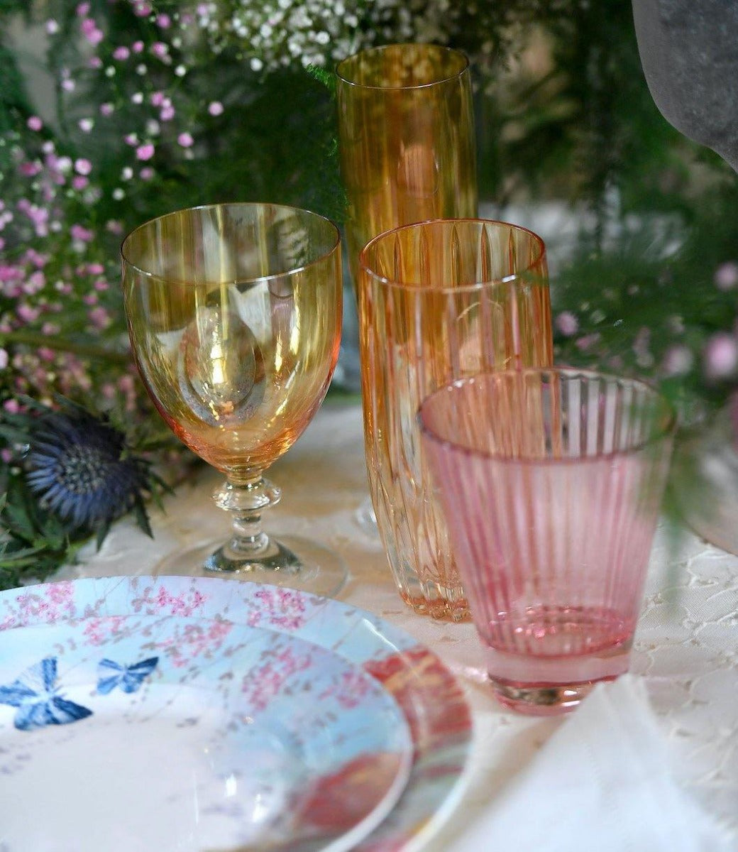 Modrá sklenice ROSY na víno, 2 ks - Luisa Beccaria - perdonahome