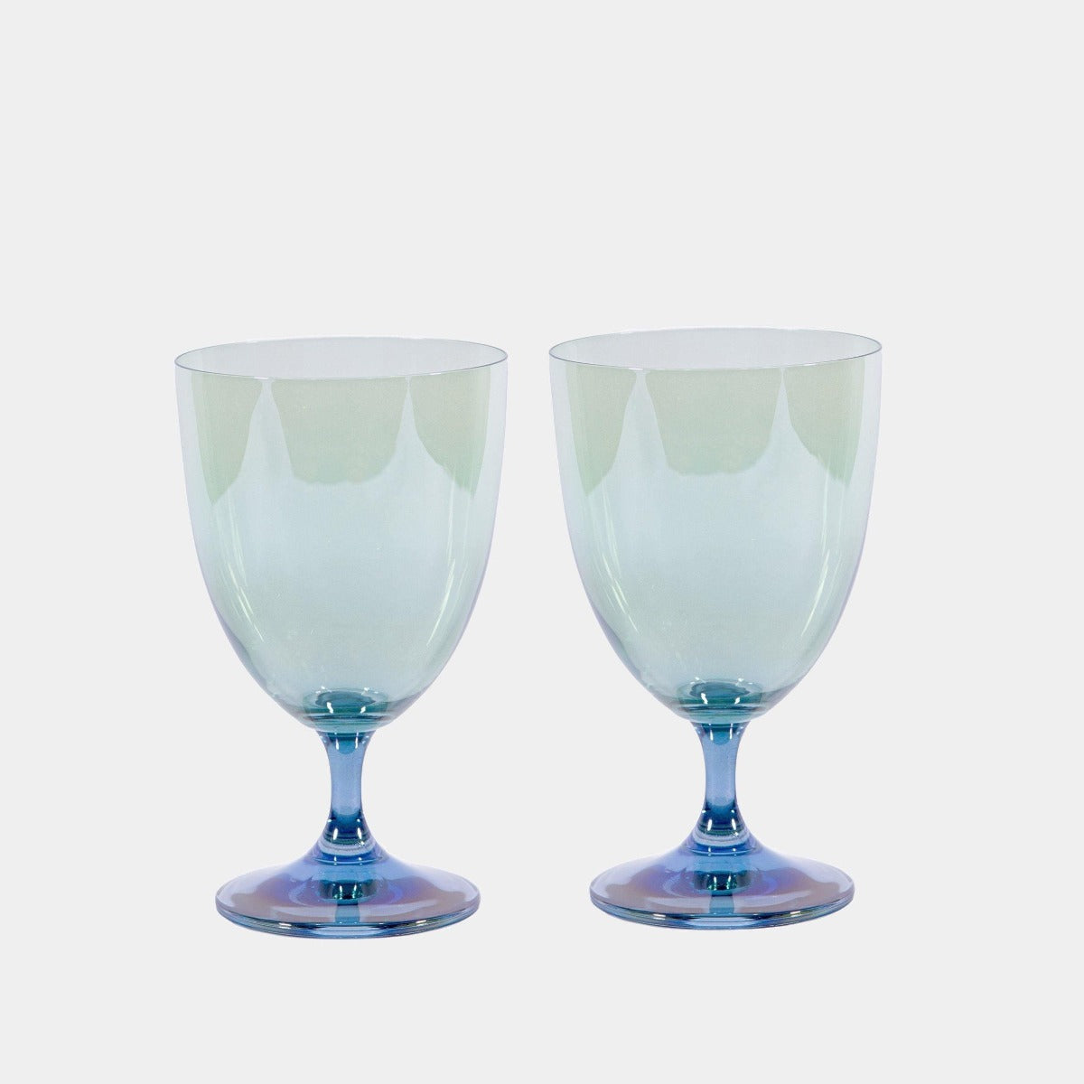 Modrozelená sklenice na víno, 2 ks - Luisa Beccaria - perdonahome