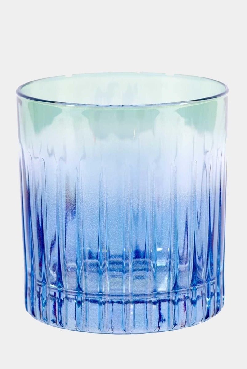 Modrozelená sklenice tumbler nízká, 2 ks - Luisa Beccaria - perdonahome