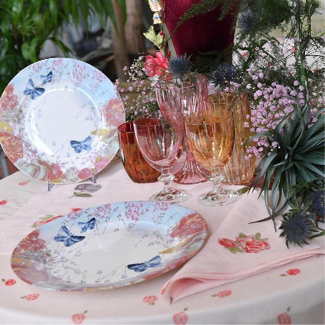 Růžová sklenice ROSY flétna, 2 ks - Luisa Beccaria - perdonahome