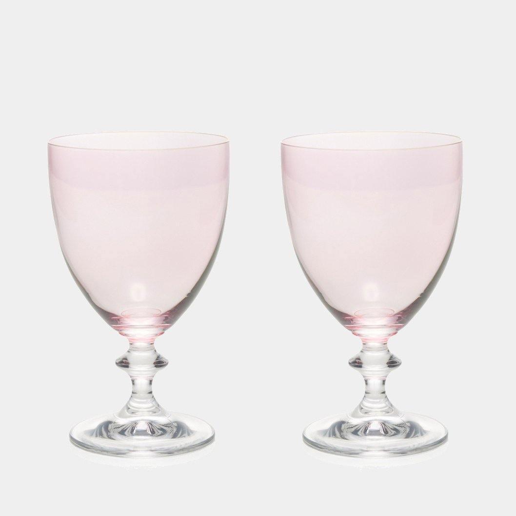 Růžová sklenice ROSY na víno, 2 ks - Luisa Beccaria - perdonahome