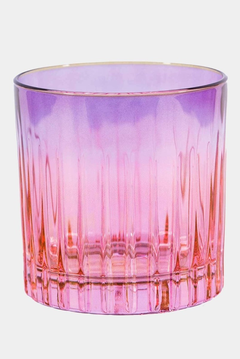 Růžovofialová sklenice tumbler nízká, 2 ks - Luisa Beccaria - perdonahome