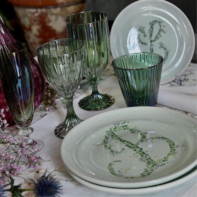 Zelená sklenice PRESTIGE na víno, 2 ks - Luisa Beccaria - perdonahome