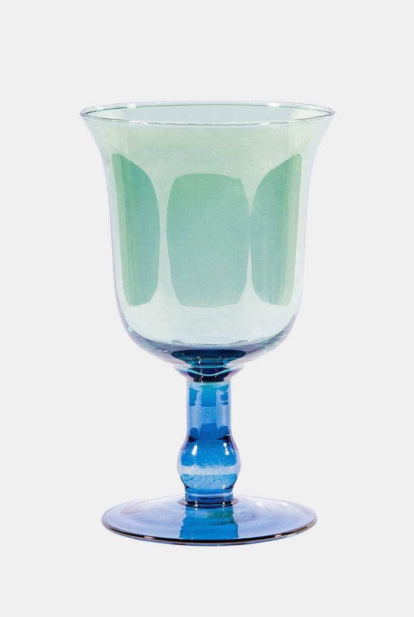 Zelenomodrá váza na svíčku - Luisa Beccaria - perdonahome