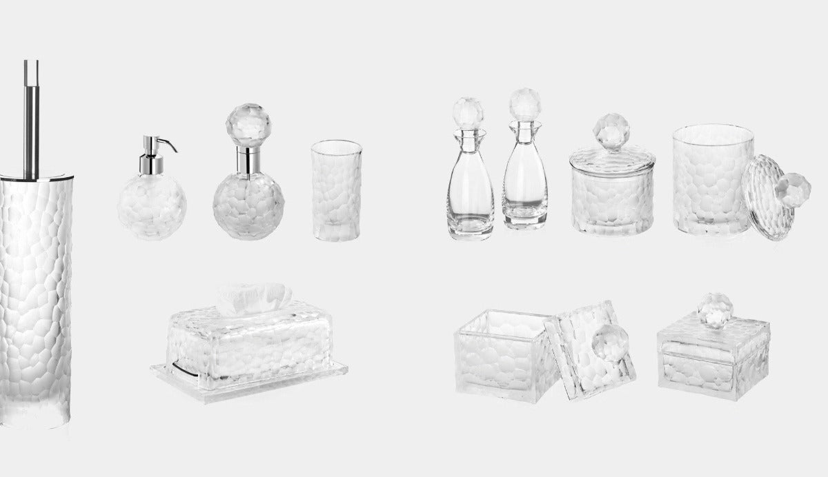 Černá křišťálová WC štětka AFRICA 236 BLACK - MARIO CIONI & C. - perdonahome