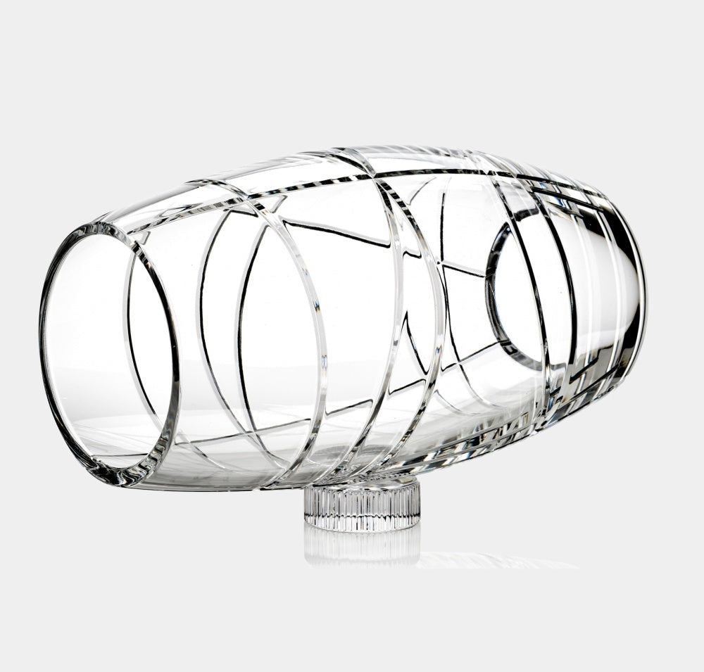 MARIO CIONI & C. Křišťálová váza Tunnel Blanc
