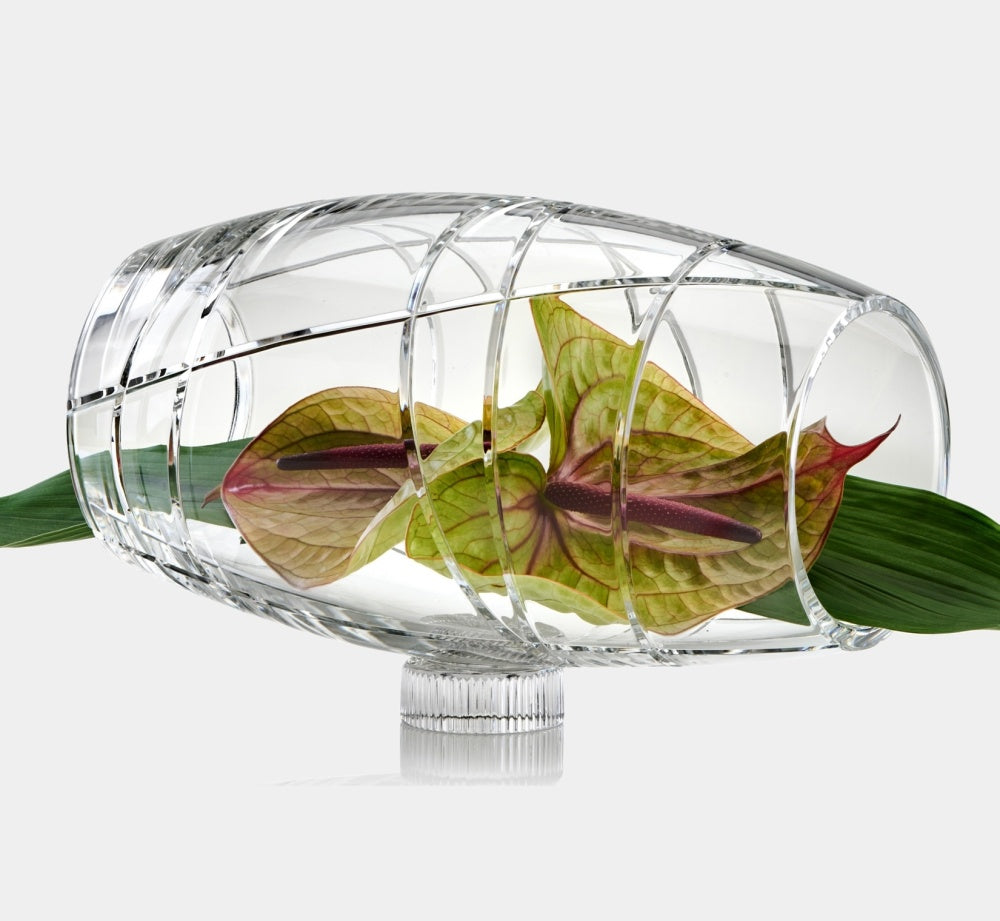 MARIO CIONI & C. Křišťálová váza Tunnel Blanc