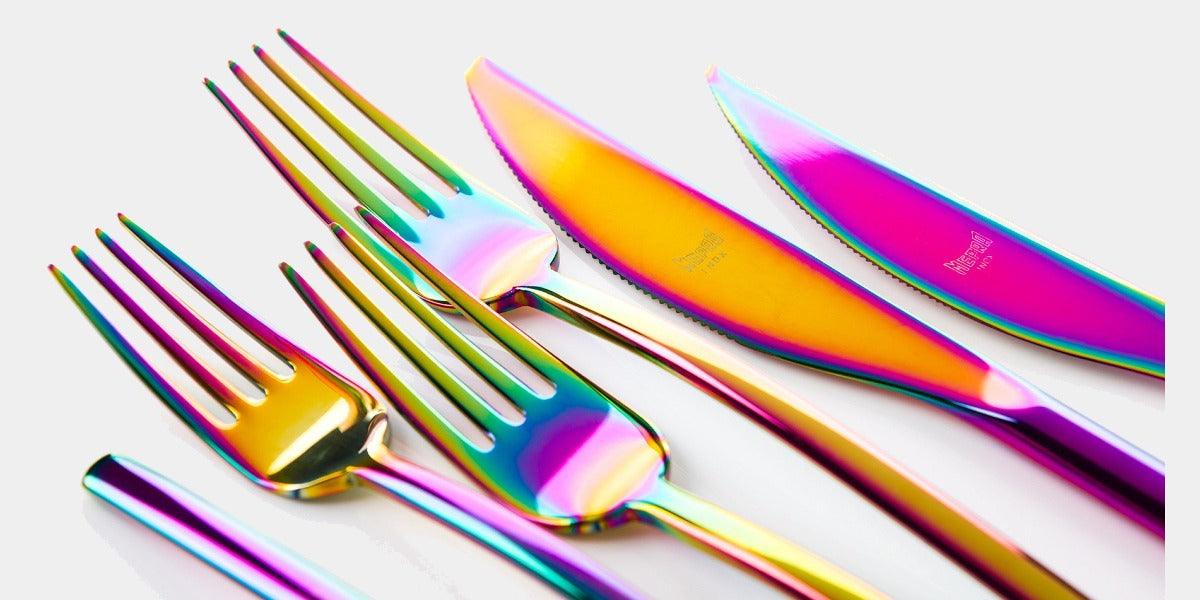 Příbory DUE RAINBOW sada 5 ks - Mepra - perdonahome