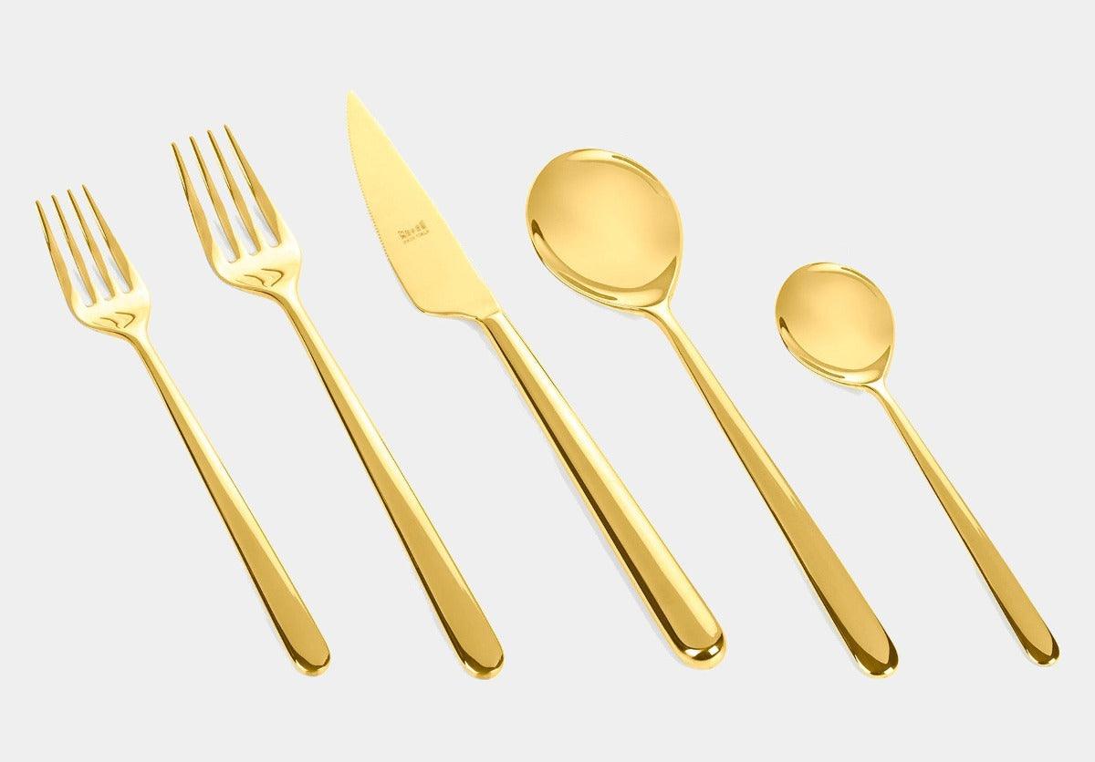 Příbory LINEA ORO sada 75 ks - Mepra - perdonahome