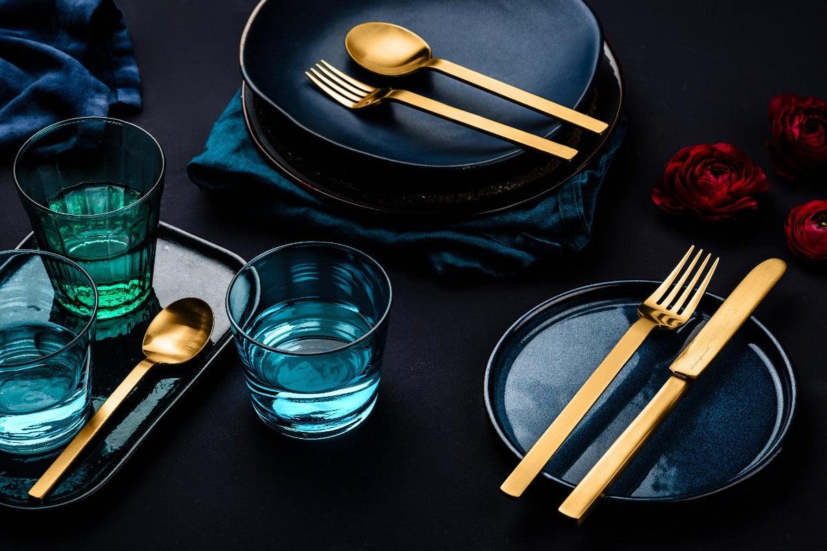 Příbory STILE ICE ORO by pininfarina - sada 75 ks - Mepra - perdonahome