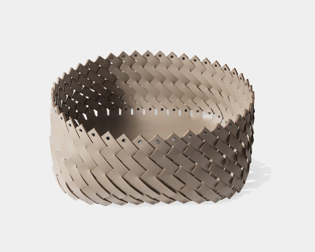 PINETTI ALMERIA velký kožený koš čtvercový 69 cm