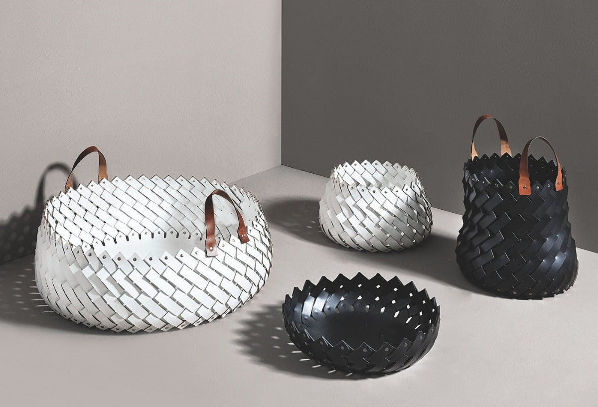 PINETTI ALMERIA velký kožený koš s uchy