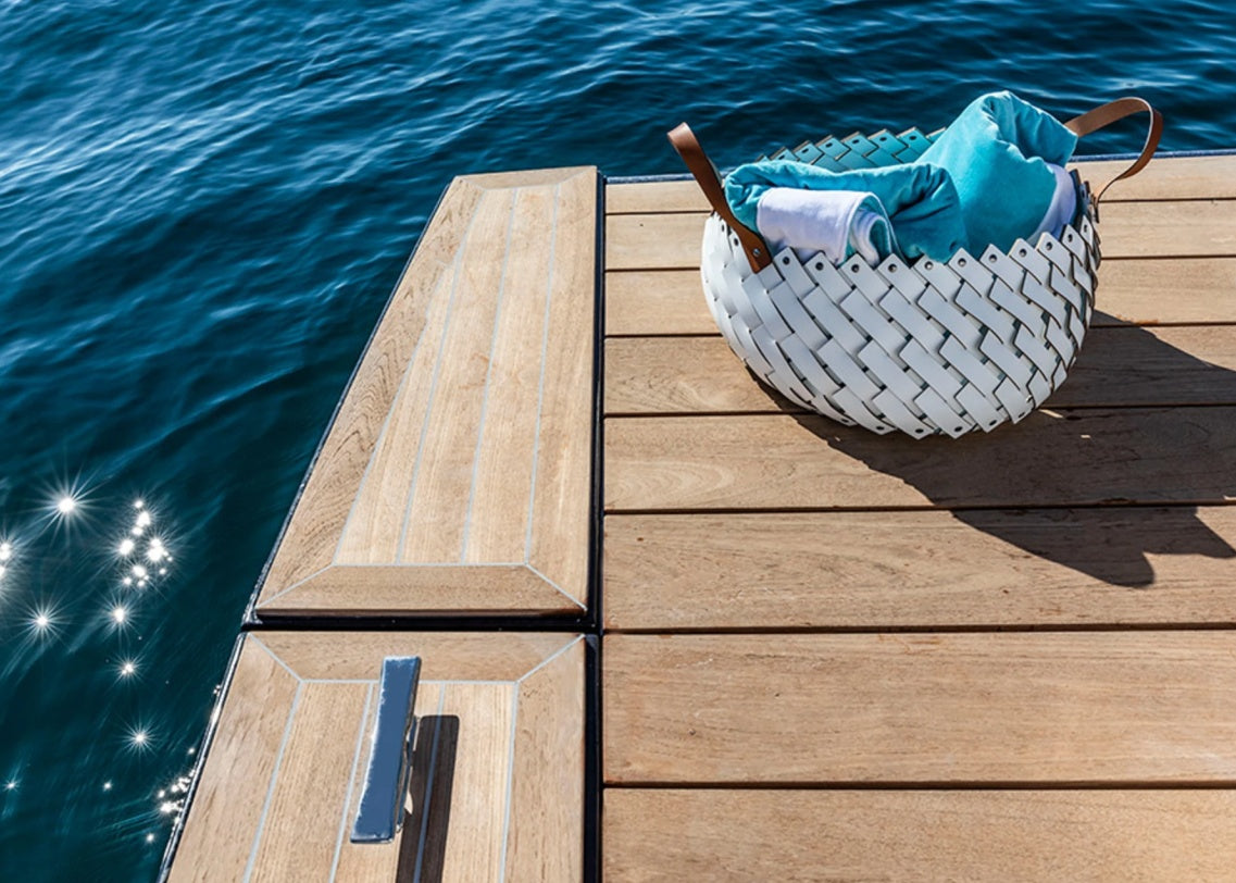 PINETTI ALMERIA velký oválný koš 64 cm s uchy