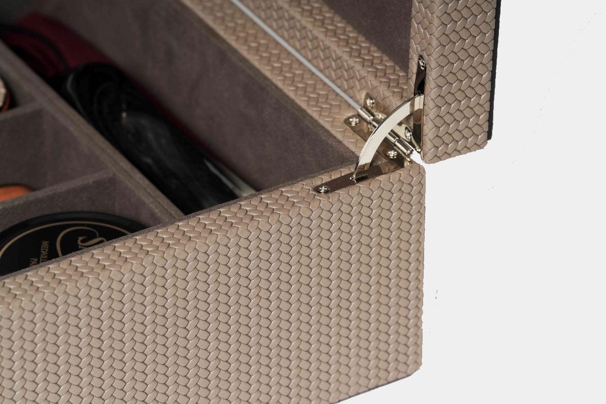 PINETTI Kožený box s přípravky na čištění bot "shoe kit"