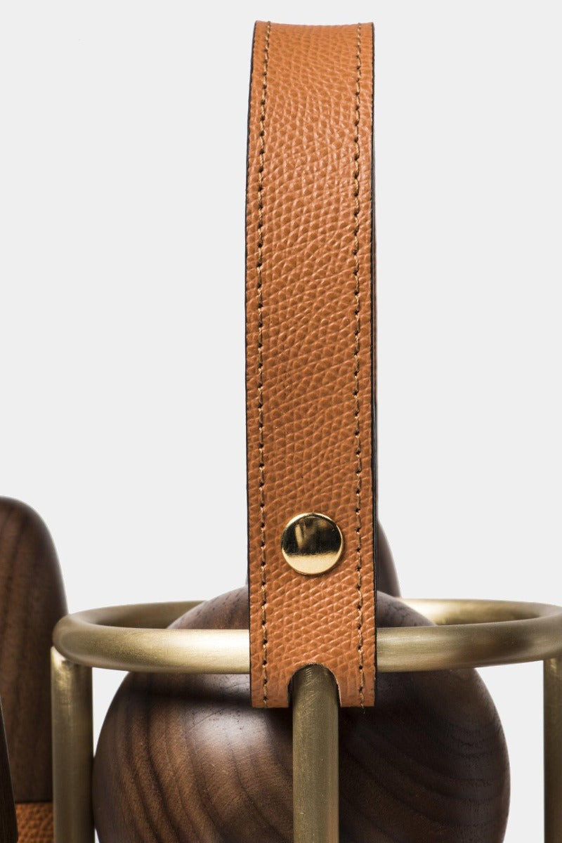 Dřevěné kuželky s koženým stojanem - Pinetti - perdonahome