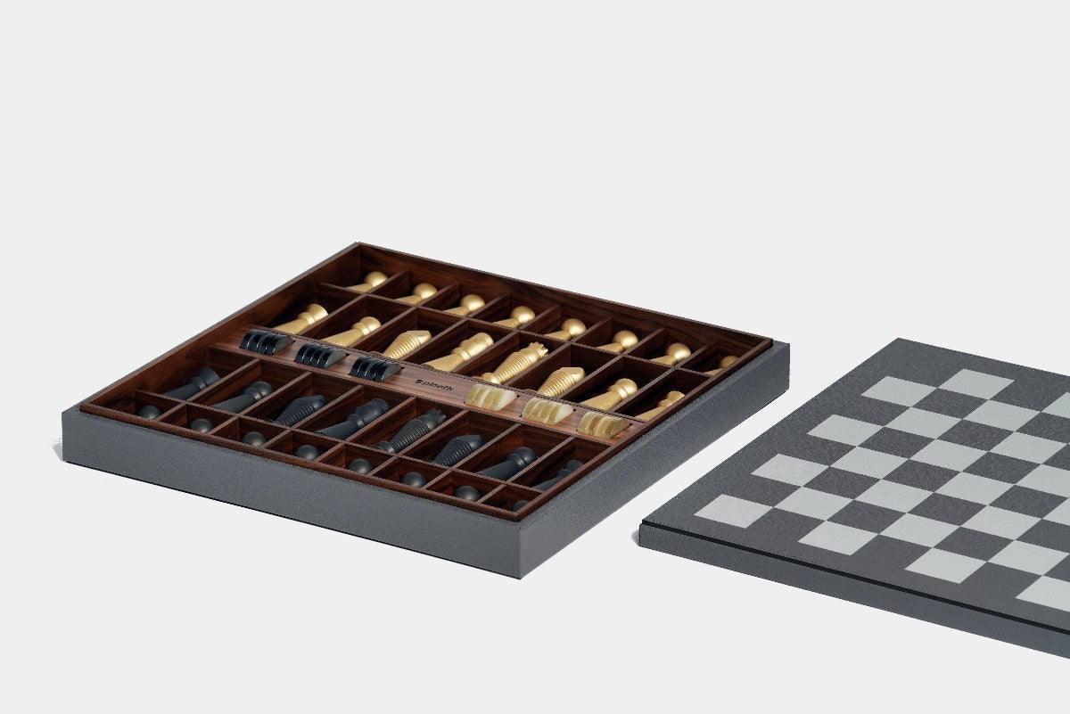 Kožená herní deska pro šachy a dámu - Pinetti - perdonahome