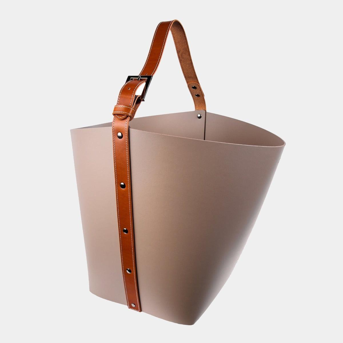 Velký kožený koš OVO s uchem - Pinetti - perdonahome