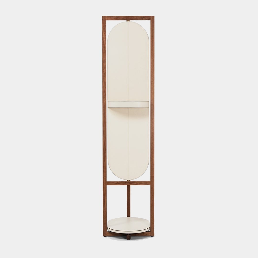 PINETTI Němý sluha z ořechového dřeva s otočným zrcadlem