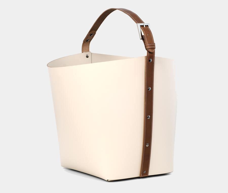 Velký kožený koš OVO s uchem - Pinetti - perdonahome