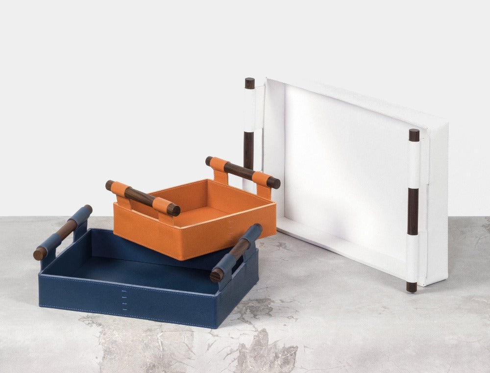 Kožený podnos SORRENTO - Rabitti 1969 - perdonahome